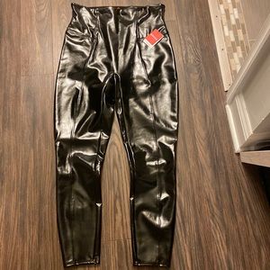 NWT Spanx Faux Leather Patent Leather Leggings XL